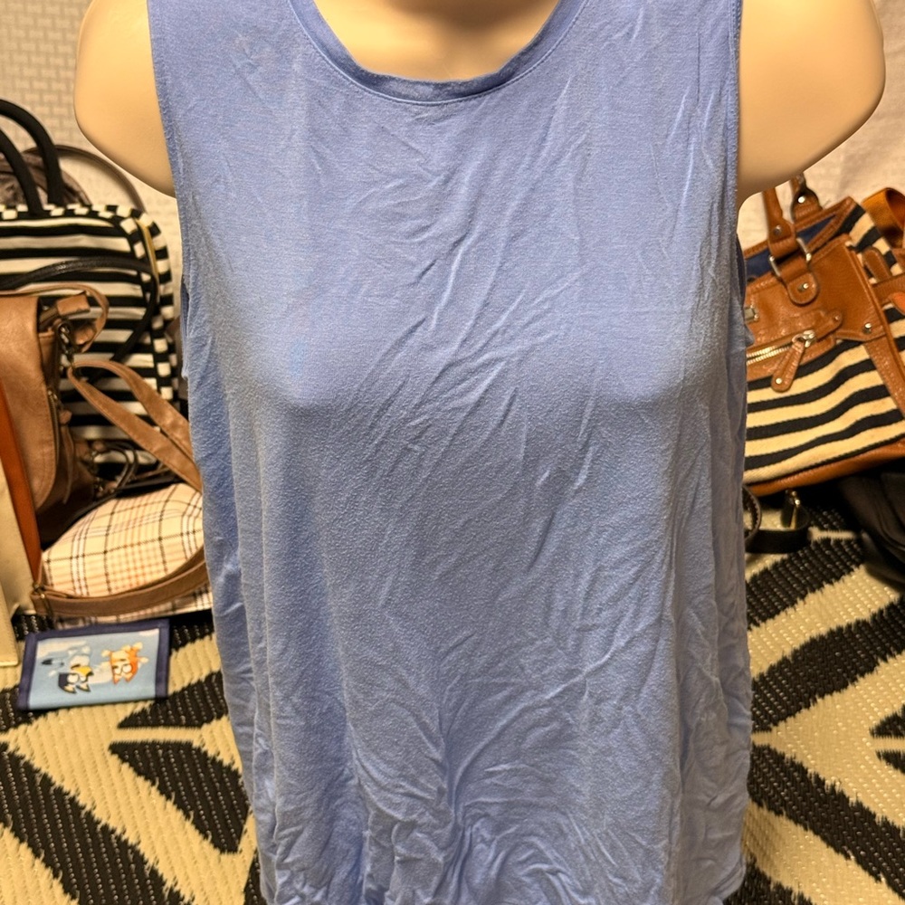 Nine West Light Blue Sleeveless Tank Top